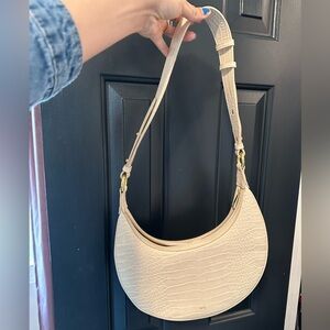 JW PEI Women's Carly Saddle Bag White Gold Hardware